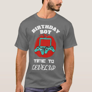 T-shirt Heure du garçon d'anniversaire au niveau supérieur