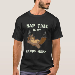 T-shirt HEURE DU PAN Est Mon Happy Heure Ours Hammock Nap