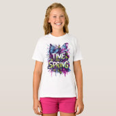 T-shirt Heure Du Printemps - Graffiti Spray Slash Girls (Devant entier)