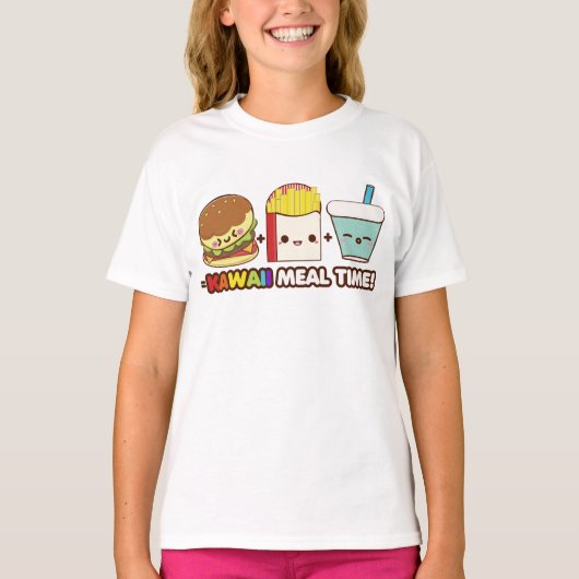 T-shirt Heure du repas de Kawaii (Devant)