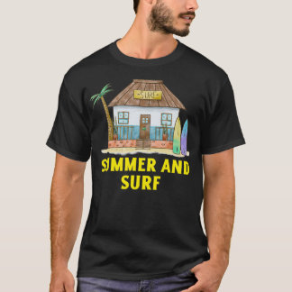 T-shirt Heure du surf Heure d'été Son camp d'été Co