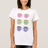 T-shirt Heure du thé - Kawaii Cup (Devant)