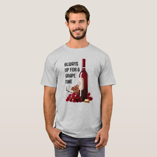 T-shirt Heure du vin rouge (Devant entier)