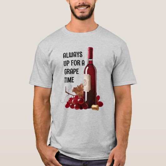 T-shirt Heure du vin rouge (Devant)
