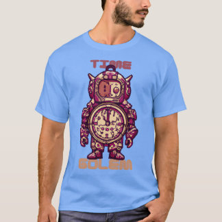 T-shirt Heure Golem Funny Surreal Steampunk Horloge Rob