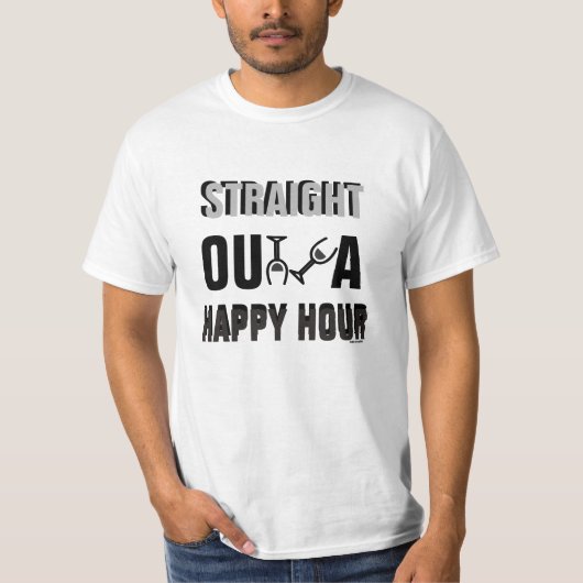 T-shirt Heure heureuse droite d'OUTTA (Devant)