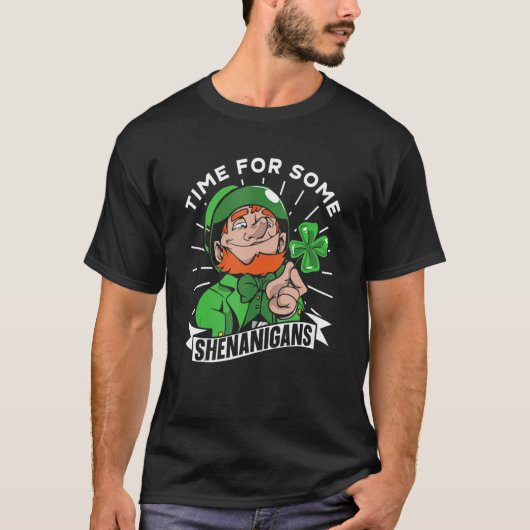 T-shirt Heure Pour Certains Shenanigans Irlande Irlandais (Devant)