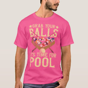 T-shirt Heure Pour L'Équipe De Billard 8 Ball Pool Billard