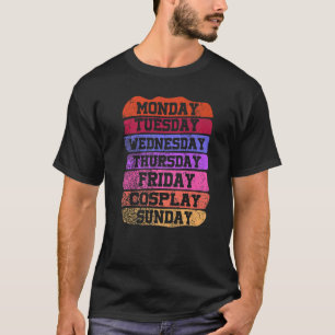 T-shirt Heures de travail Lundi Mercredi Vendredi Samedi C