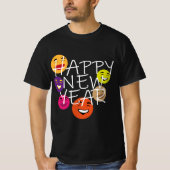 T-SHIRT HEUREUSE ANNÉE EMOJIS (Devant)