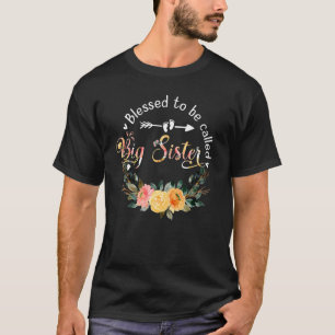 T-shirt Heureuse D'Être Appelée Grande Soeur Femmes Décor 