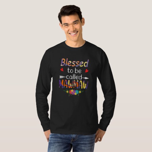 T-shirt Heureuse D'Être Appelée Mawmaw Femmes Mawmaw Flora (Devant entier)