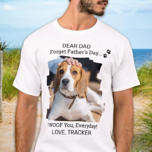 T-shirt Heureuse Fête des pères Je t'ai lue Photo Chien Pa