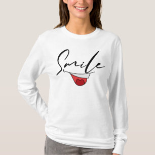 T-SHIRT HEUREUSE HUMEUR SOURIANTE.