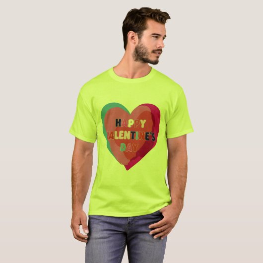 T-SHIRT HEUREUSE SAINTE-VALENTIN (Devant entier)