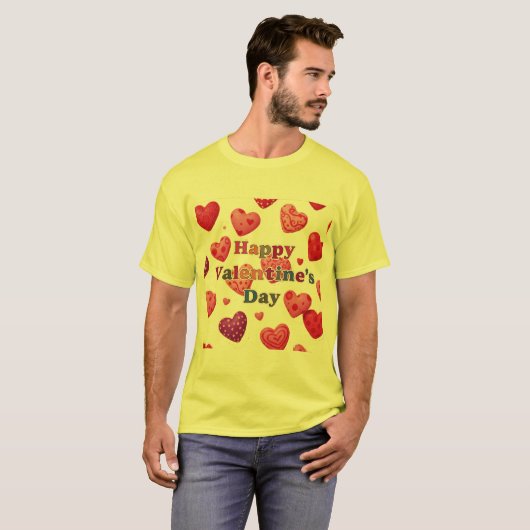T-SHIRT HEUREUSE SAINTE-VALENTIN (Devant entier)