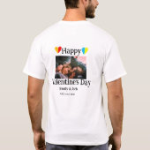 T-shirt Heureuse Sainte-Valentin ajouter nom de couple pho (Dos)