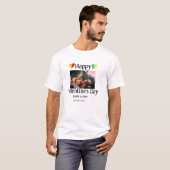 T-shirt Heureuse Sainte-Valentin ajouter nom de couple pho (Devant entier)
