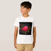 T-shirt Heureuse Sainte-Valentin Aux Roses Rouges Élégante (Devant entier)
