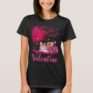 T-shirt Heureuse Sainte-Valentin Camion Pomeranian Couple