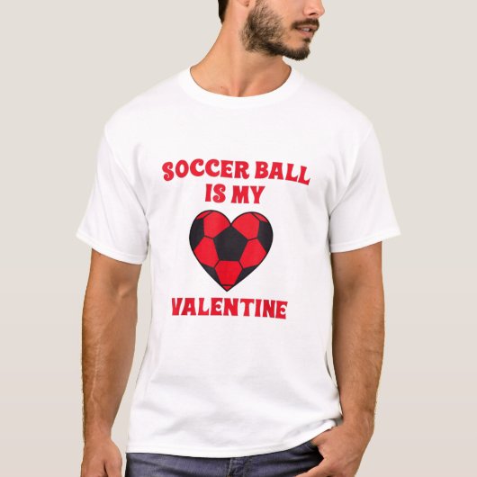 T-shirt Heureuse Sainte-Valentin Coeur de soccer 2022 (Devant)
