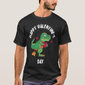 T-shirt Heureuse Sainte-Valentin Dino Hearts rex Love Dino (Devant)