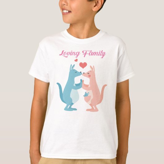 T-shirt heureuse Sainte-Valentin - famille aimante (Devant)