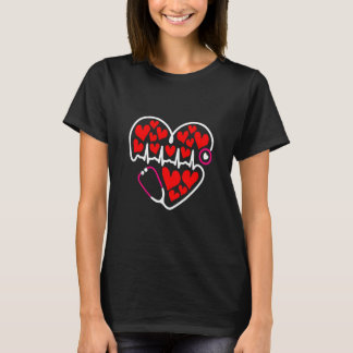 T-shirt Heureuse Sainte-Valentin Funny Love Stethoscope
