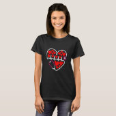 T-shirt Heureuse Sainte-Valentin Funny Love Stethoscope (Devant entier)
