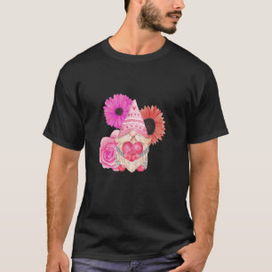 T-shirt Heureuse Sainte-Valentin Gnome Sunflowers