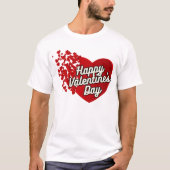 T-shirt Heureuse Sainte-Valentin Lettrage design pour T-sh (Devant)