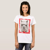 T-shirt Heureuse Sainte-Valentin Llama Love Top (Devant entier)