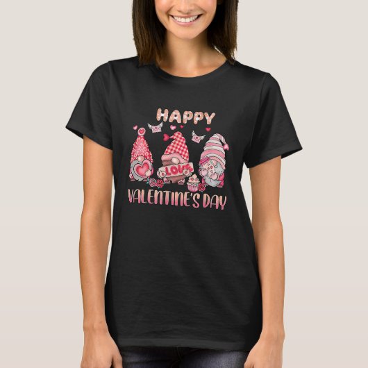 T-shirt Heureuse Sainte-Valentin Love Gnome Saint Valentin (Devant)