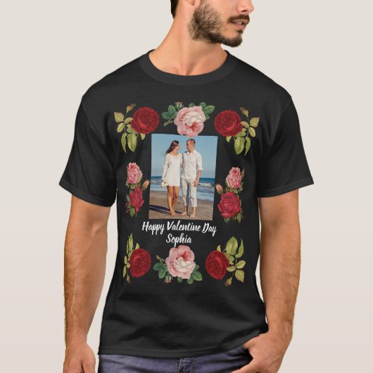 T-shirt Heureuse Sainte-Valentin Meilleure femme Photo per (Devant)