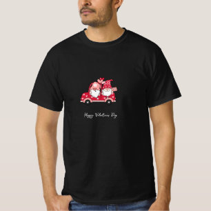 T-shirt Heureuse Sainte-Valentin moderne rouge personnalis