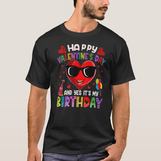 T-shirt Heureuse Sainte-Valentin Oui C'est mon Anniversair (Devant)