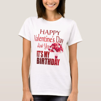 T-shirt Heureuse Sainte-Valentin Oui C'est mon anniversair