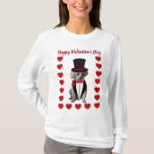 T-shirt Heureuse Sainte-Valentin Poodle (Devant)