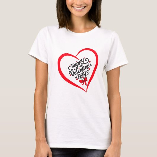 T-shirt Heureuse Sainte-Valentin T Shirt. (Devant)