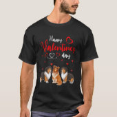 T-shirt Heureuse Sainte-Valentin Trois mignonnes Sheltie C (Devant)