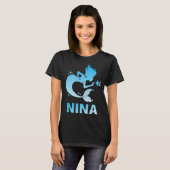 T-shirt Heureuse Sirène - Nina Nom (Devant entier)