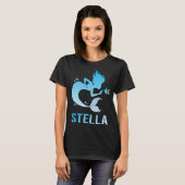 T-shirt Heureuse Sirène - Nom Stella (Devant entier)