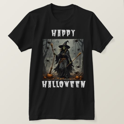 T-shirt Heureuse sorcière d'Halloween (Design devant)