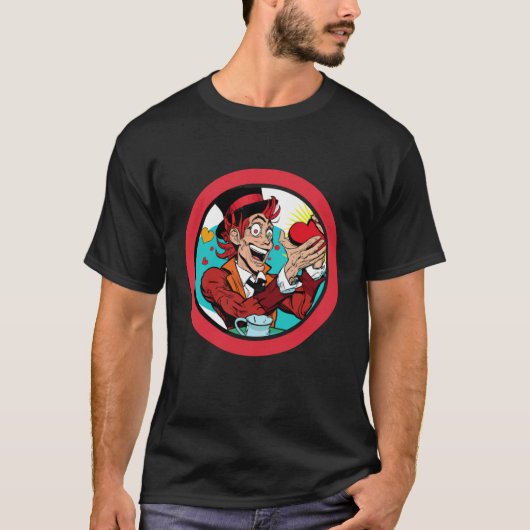 T-shirt Heureuse Valentine Mad Hatter Correspondance Valen (Devant)