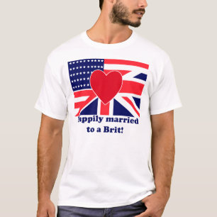 T-shirt Heureusement marié à un Britannique !