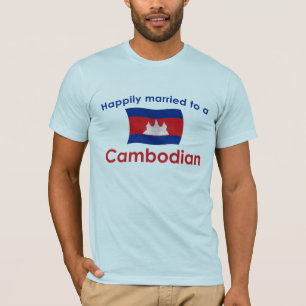 T-shirt Heureusement marié à un Cambodgien