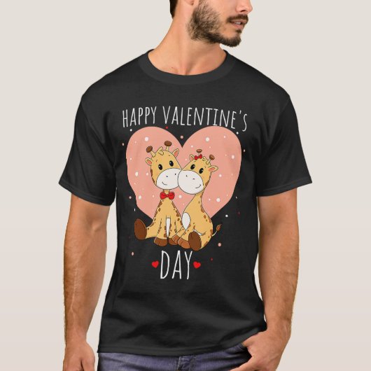T-shirt Heureuses Saintes-Valentin Roses Date Fleurs de nu (Devant)