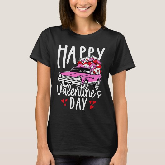 T-shirt Heureuses Saintes-Valentin Roses Date Fleurs de nu (Devant)