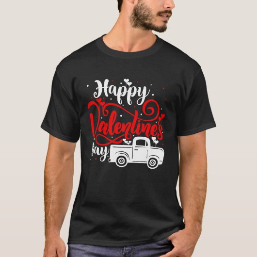 T-shirt Heureuses Saintes-Valentin Roses Date Fleurs de nu (Devant)