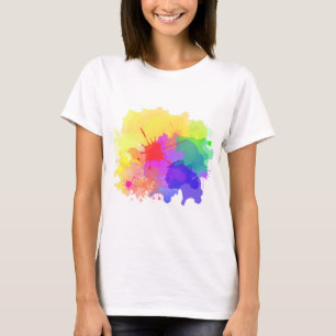 T-shirt Heureux arrière - plan Holi. Hindouisme, peinture.